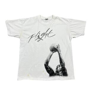 Jordan Flight Basketball Graphic T Shirt White M City Tag Usa